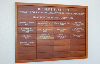 Donor Recognition Sign Sheen St Petersburg FL